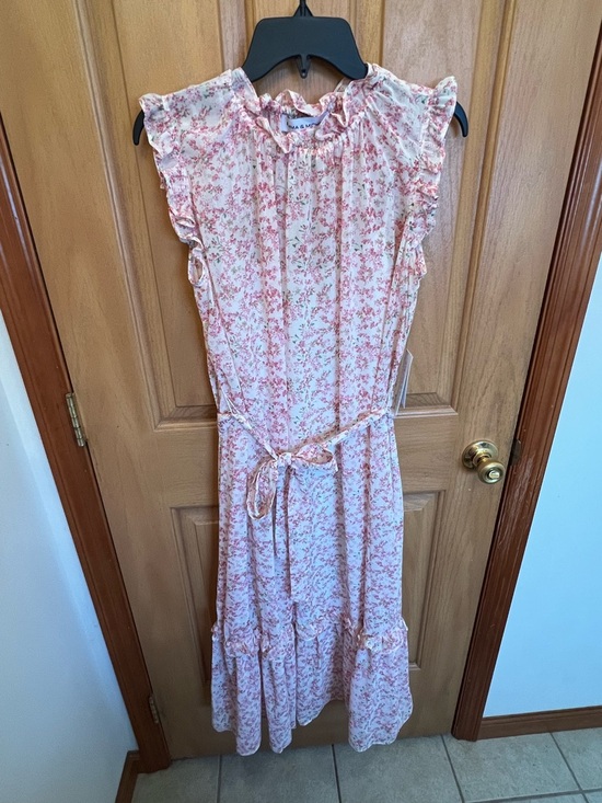 Emma & Michele Dresses & Skirts - Emma & Michele Pink Floral Ruffled Maxi Dress